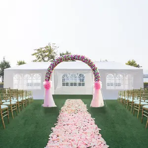 10'x30' Large Outdoor Party Tent, 8 Removable Sidewalls, Weatherproof PE Fabric Canopy Shelter, Easy Setup, Spacious for Party Shade, Patio Weddings