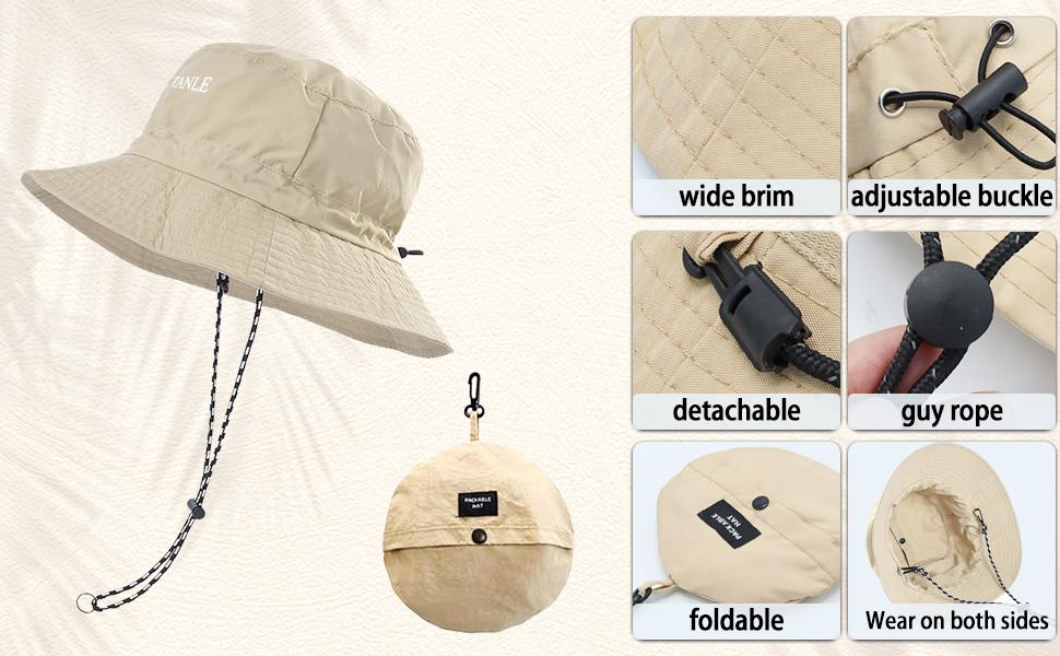 Unisex Foldable Bucket Hat UPF 50+ UV Sun Protection Wide Brim Packable Outdoor Hat for Travel Beach Hiking Fishing Unisex Foldable Bucket Hat UPF 50+ UV Sun Protection Wide Brim Packable Outdoor Hat for Travel Beach Hiking Fishing