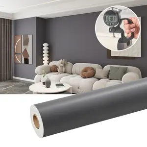 Deep Space Mauve Self Adhesive Wallpaper, Thick Waterproof Solid Color Film, Removable DIY Vinyl Material, Heat Insulation Wall Decor