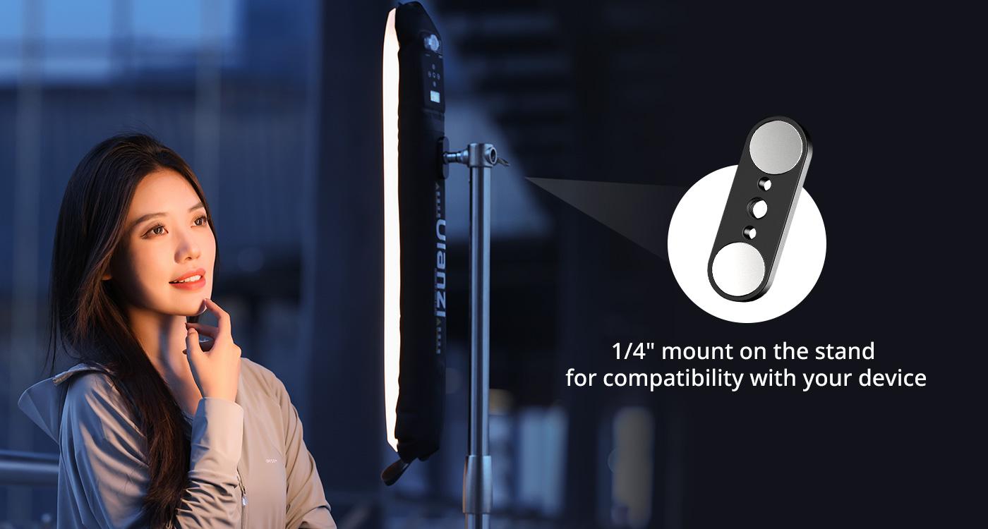 Ulanzi Portable Inflatable Air Tube Light UA12/UA20 , Handheld Magnetic 12W/20W 2700K to 6500K CRI 95+ Air Video Streaming Light 1/4 Mount Photography Lighting Stick