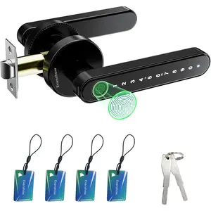Fingerprint Door Lock Biometric Door Knob with Keypad Keyless Entry, Door Locks  Bedrooms, Home Hotel Office Apartment