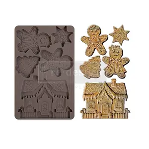 Decor Moulds® - Festive Gingerbread Treats - 1 pc, 5"x8"x8mm / silicone