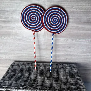 Faux Handmade Lollipops with Stick - SET 2 Patriotic
