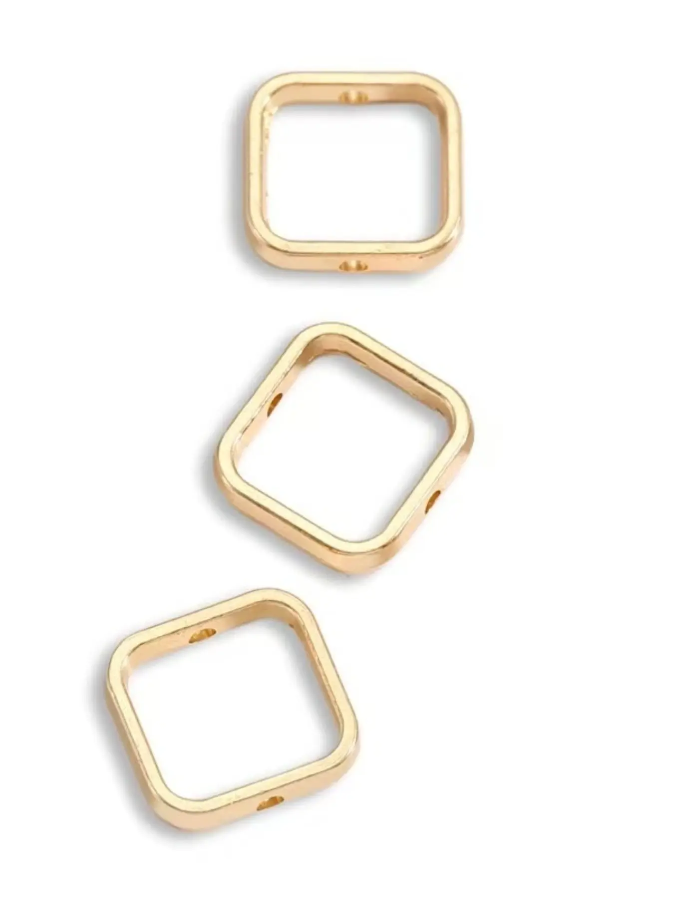 DIY Handmade Jewelry Accessories, Square Frame Beads, Bracelet Necklace Spacer Rings, Open Hole Bead Loops, Craft Supplies, Beading Supplies, Jewelry Making Supplies