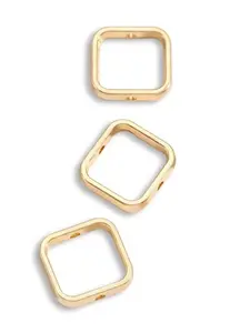 DIY Handmade Jewelry Accessories, Square Frame Beads, Bracelet Necklace Spacer Rings, Open Hole Bead Loops, Craft Supplies