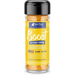 Boost Pet Food Topper Freeze-Dried Cheese, 3.6-oz - Made in USA - Dog Food Toppers for Picky Eaters - Dog Cheese Treats Dog Food Seasoning - Meal Toppers for Dogs, Kibble Toppers for Dogs