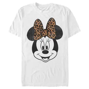 Men's Mickey & Friends Mickey & Minnie Mouse Cheetah Print Bow T-Shirt