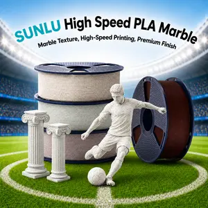 High Speed PLA Marble 3D Printer Filament 1KG - Ashen Concrete, Brick Red, Forest Green, Shadow Storm, Oreo, Chestnut Brown outdoorfun