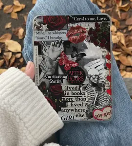 Dark Romance Kindle Insert for Clear Case – Aesthetic Book Lover Decor | Cozy Reading Accessory