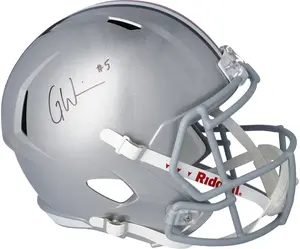 Garrett Wilson Ohio State Buckeyes Autographed Riddell Speed Replica Helmet - Fanatics Authentic Certified