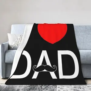 Happpy Father's Day Ultra-Soft Micro Fleece Blanket Microfiber Blanket Luxury All Seasons Warm Blanket for Bedding Sofa and Travel