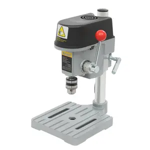 340W Mini Benchtop Drill Press 110V - 3-Speed (0-16000 RPM) Compact Drill Machine with Pure Copper Motor & Cast Iron Base, US Plug for DIY Crafts/Wood/Aluminum/Plastic Drilling