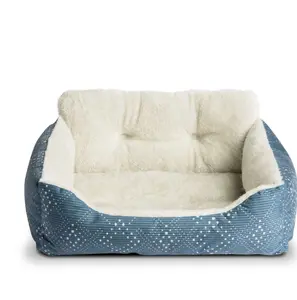 Blue Small Dog or Cat Bed - Lounger, 21" x 17" pet couch