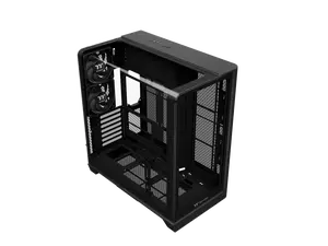 Thermaltake View 390 TG; Mid Tower;2x120mm CT PWM Fans Included; 360mm Radiator Support; 460mm GPU Clearance;Hidden Connector Support; Rotatable PCIe Slots; 260mm PSU Clearance; Black;CA-11F-00M1WN-01