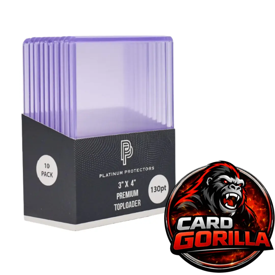 10-Pack 130pt Platinum Premium Thick Trading Card Toploaders, Rigid Card Protectors for Collectibles, Rigid Toploaders