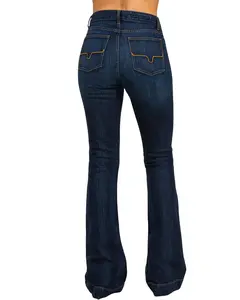 Kimes Ranch Women's Dark Wash Jennifer High Rise Wide Flare Jeans - Wj-10514
