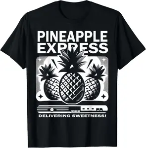 Cotton Graphic Tees Streetwear Pineapple Express Delivering Sweetness Funny Graphic Tees T-Shirt