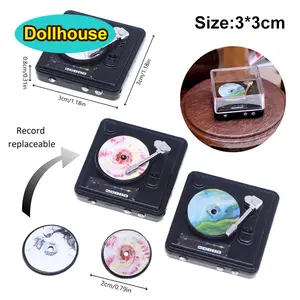 1Set 1:12 Dollhouse Miniature CD Player Disc Player Home Model Decor Toy Doll House Accessories
