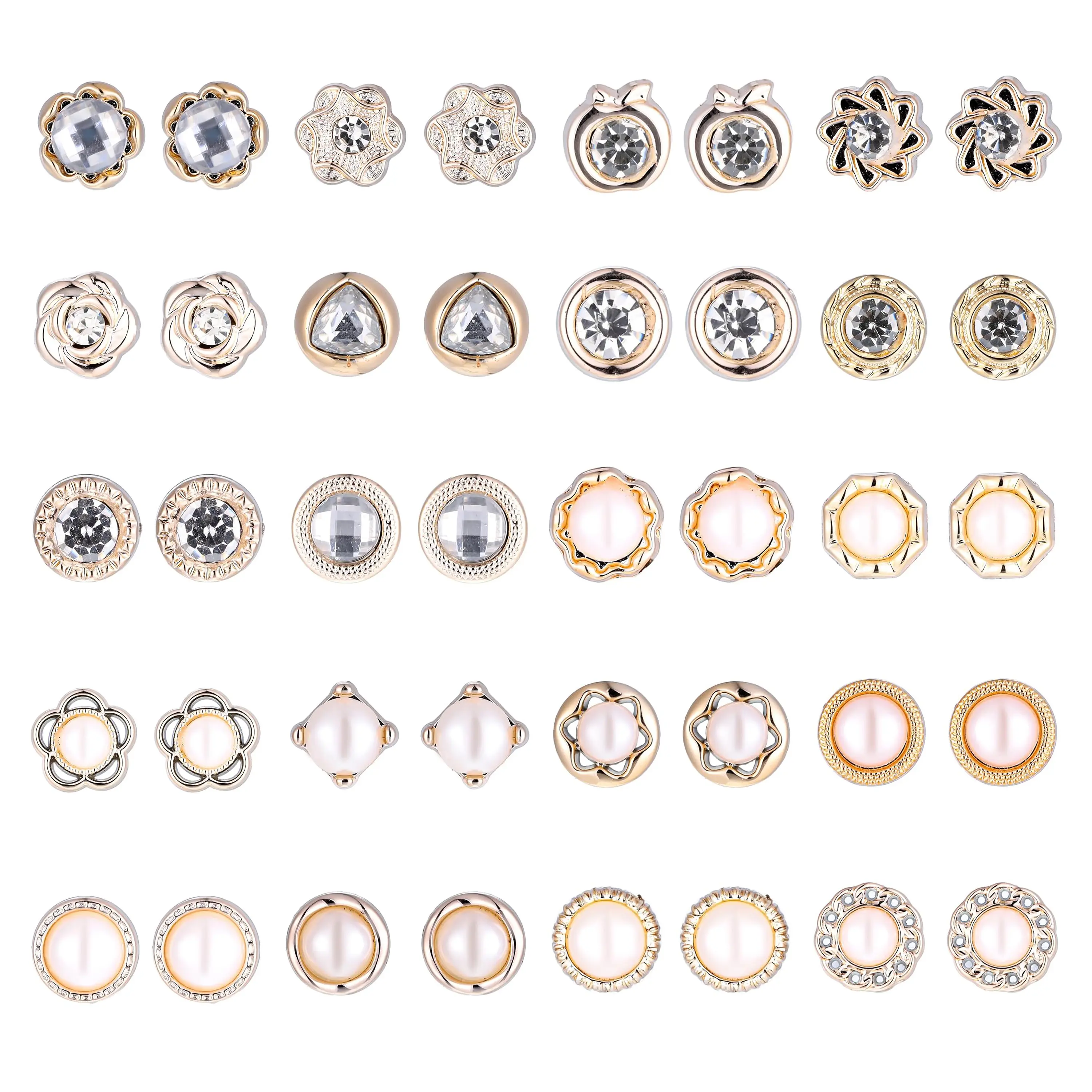 40pcs Modesty Pins for Women, Multi-Style Alloy Brooch Set with Artificial Pearls & Rhinestones for Clothing Decoration & DIY Crafts, Multi-Style Set, Cover Up, Anti-Exposure