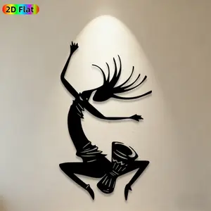 1pc Dancing Figure Metal Wall Art,Dynamic Dancing Figure Statue Mural, Ideal Gift for New Year, Christmas, Dance Decor Enthusiasts, Weather-Resistant Metal Wall Decor Wall Sculptures, Perfect for Home Wall & Garden Fence Dance Enthusiasts