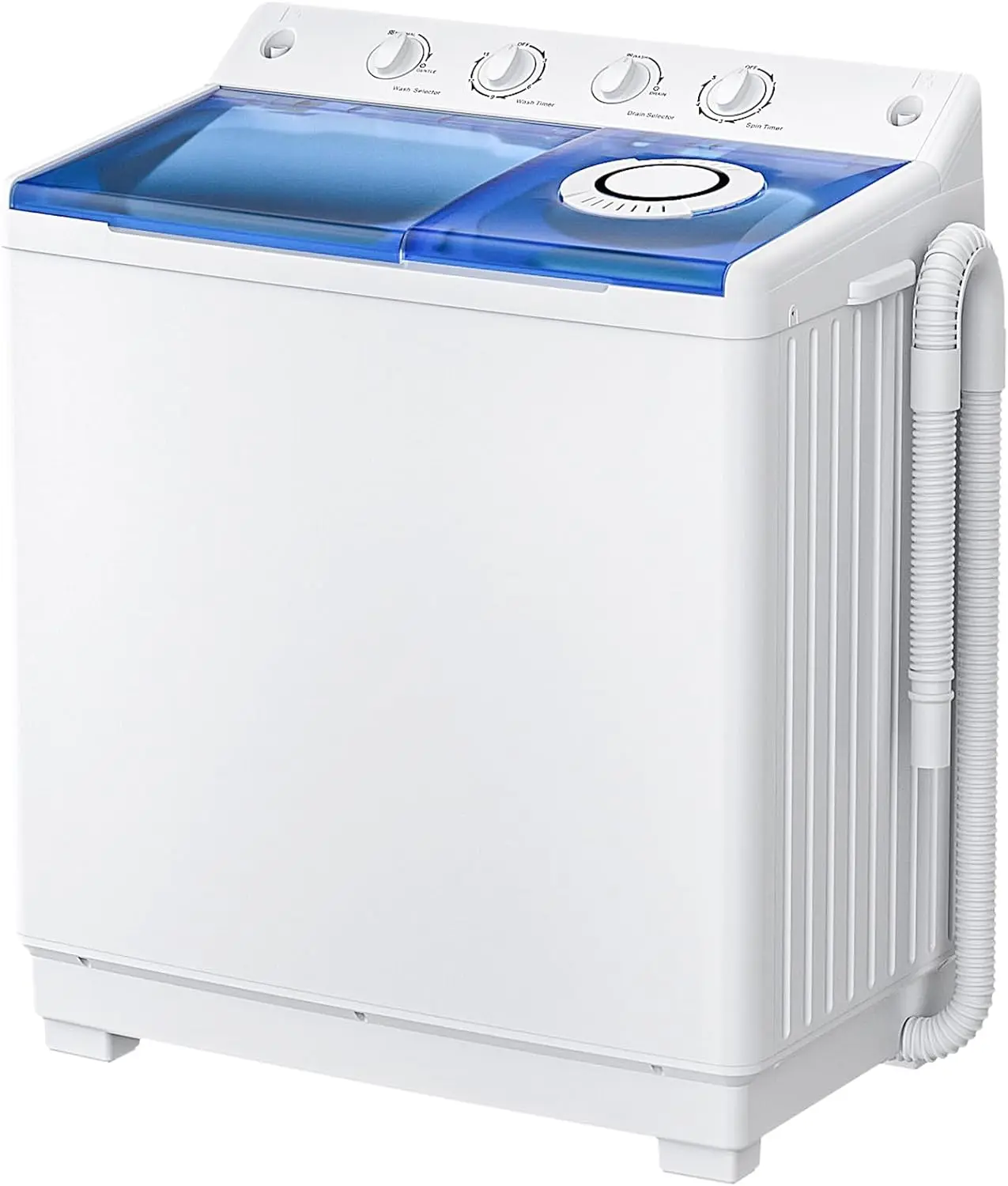 VCJ Portable Washing Machine, Twin Tub Washing Machine Laundry Compact Washer spinner Combo with 40lbs capacity, 24Lbs Washer and 16Lbs Spinner dryer for Apartments RVs and Dorms