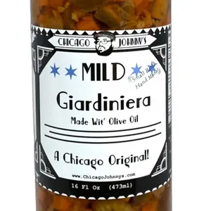 Mild Giardiniera in Olive Oil a Chicago original condiment