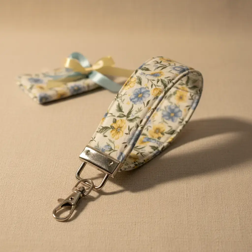 Vintage Flowers Keychain Wristlet