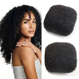 FAMILOCS Afro Kinky Bulk Human Hair Extensions, Natural Black Hair for Loc Extensions & Braiding