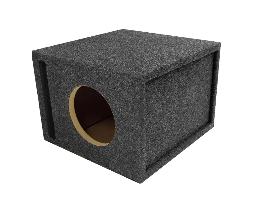 8 in Single Vented Subwoofer Enclosure Precision CNC-Cut, 3/4-Inch MDF Made in USA.