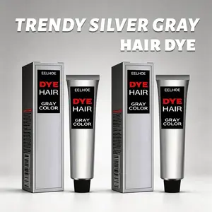 Hair Dye Original Trendy Silver Gray, Direct Dyeing, Gentle and Non-irritating, Long-lasting Color, Even Coverage, and Does not Damage Hair