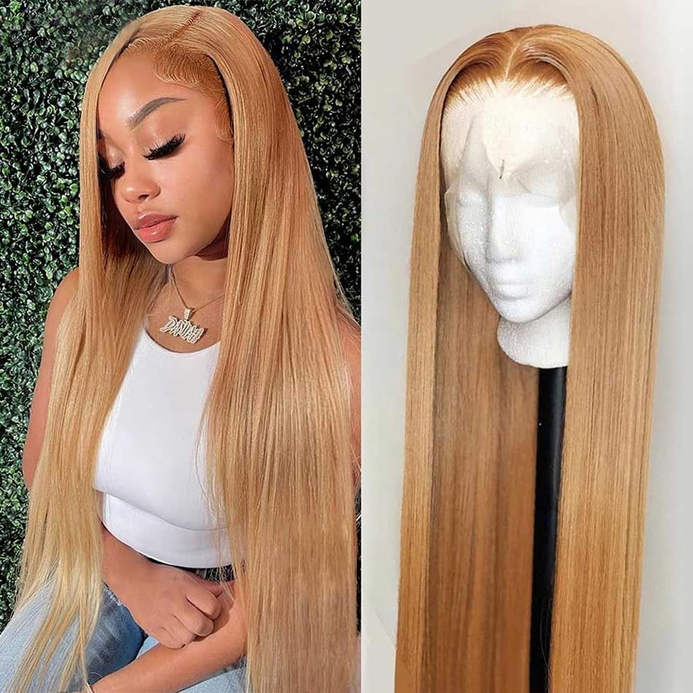 Tuneful Honey Blonde 13x6 HD Transparent Lace Front Wig Human Hair Pre Plucked Honey Blonde Wig Human Hair 180% Density Lace Frontal Wigs Colored 27# SummerVibes Tuneful Honey Blonde 13x6 HD Transparent Lace Front Wig Human Hair Pre Plucked Honey Blonde Wig Human Hair 180% Density Lace Frontal Wigs Colored 27# SummerVibes