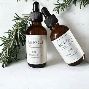 Hair Stimulator Growth Oil by Meroci Healthy Skin - 60ml Bottle for All Hair Types - Natural Ingredients to Promote Hair Growth - Haircare rosemary water