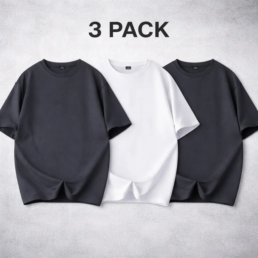 Dark gray + white + dark gray