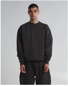 SHAKA WEAR  Long Sleeve Sweatshirt for Men - Garment Dyed Fleece Crewneck, Casual & Minimalist Style, Autumn Wear