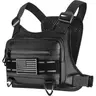 Men's Fanny Packs & Belt Bags - Unisex Lightweight Reflective Waterproof Chest/Hip Mounted Pouch, Men's Accessories with 3 Zip Pockets, 4 Adjustable Straps for Running, Hiking, Exercise, Casual Concealment