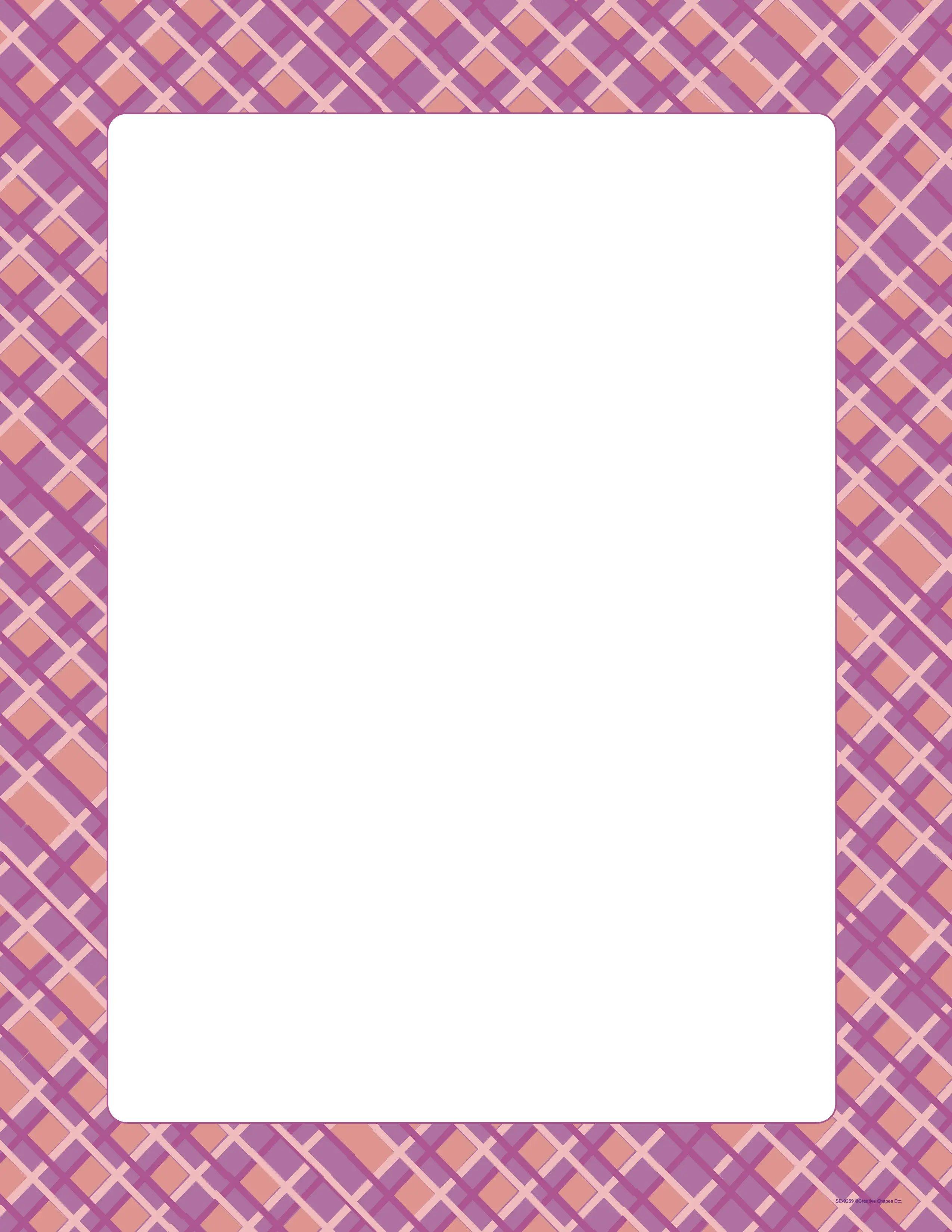 SHAPES ETC. Designer Paper - Classic Pink Plaid, 50 Sheets Package, Acid-Free Construction, Adds Warmth and Character for Crafters