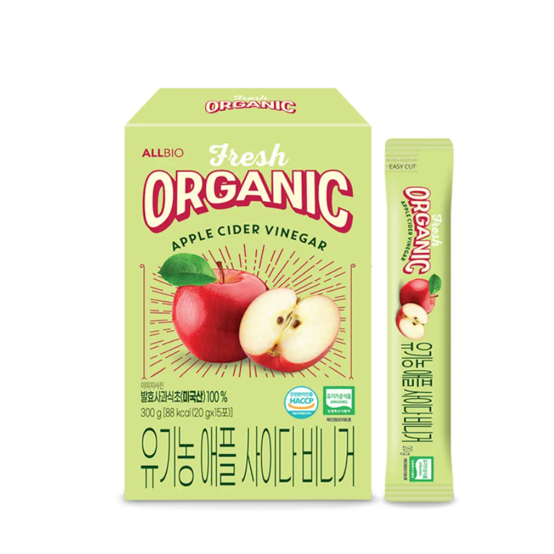 [ALLBIO] Organic Apple Cider Vinegar Stick (20g x 15ea) | Organic & Refreshing