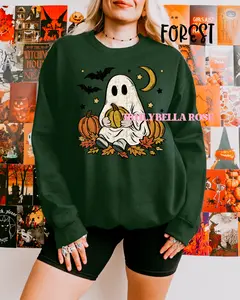 Ghost in pumpkin patch sweatshirt, Gildan sweatshirt, Halloween sweatshirt