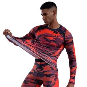 OEBLD Men's Cool Dry Compression Long Sleeve Sports Baselayer T-Shirts Tops