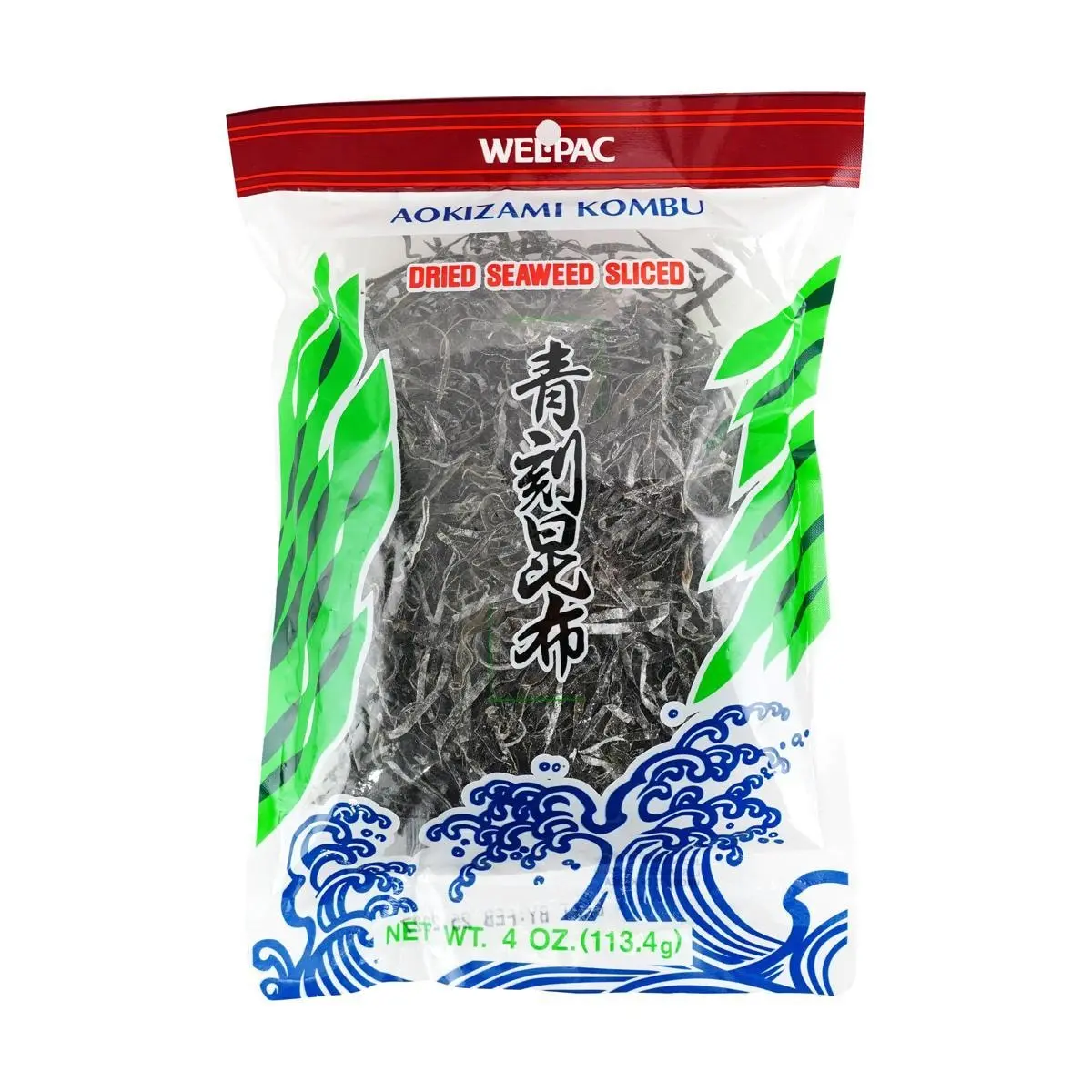 WELPAC Japanese Dried Kombu Seaweed Strips 113.4g - Perfect for Salads, Soups, and Stir-Fries