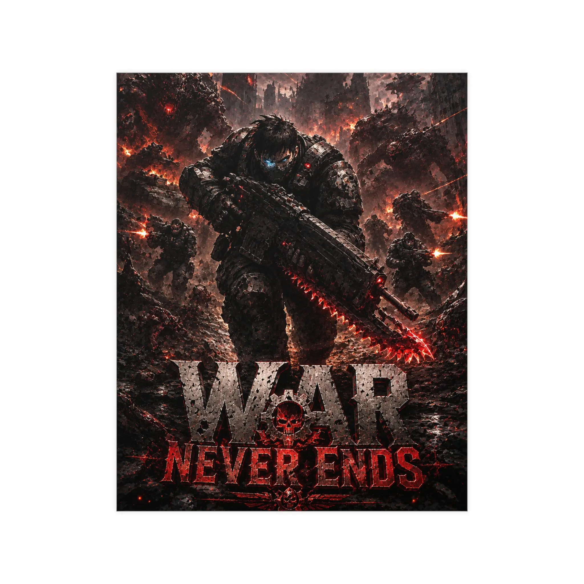 War Never Ends soldier poster | Matte Poster