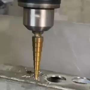 3-Piece Titanium-Coated HSS Step Drill Bit Set, Ultimate Wood & Metal Drilling Upgrade, Durable and Corrosion-Resistant Solution