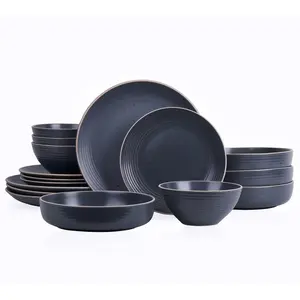 Stone + Lain Lauren 16-Piece Stoneware Dinnerwa re Set