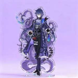 Anime Genshin Impact Kyryll Chudomirovich Flins Neuvillette Acrylic Stand Model Figures Desk Display Standing Exhibit Cosplay