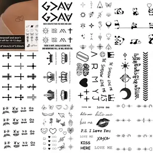 100+ Mixed Styles Temporary Tattoos Stickers,Mix & match crown, butterfly, letter, heart – Fake tattoo stickers.Realistic, long-lasting, and waterproof.For men and women, all body parts.Perfect for Halloween and festivals