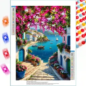 1 Set 30x40cm/11.8x15.7 Inch DIY Diamond Painting Kit, Craft, Frameless, Beautiful Scenery, Mixed Colors, Landscape Theme, All Seasons, Suitable For Home Decor, Living Room, Entryway, Bedroom And Lovely Artwork