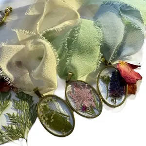 Handmade Pressed Flower Resin Pendant for Women