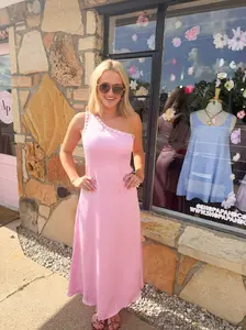 Tabitha Pink One Shoulder Dress