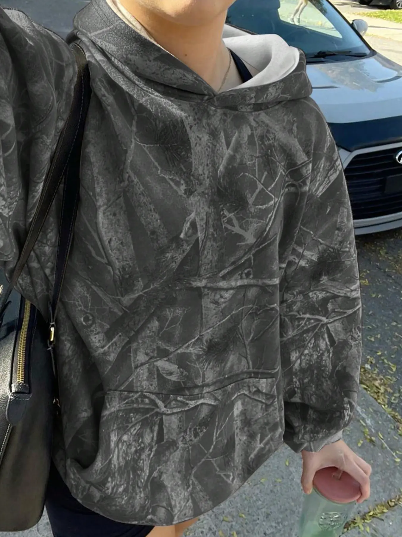 Vintage Branch Camo Hoodie, Long Sleeve Autumn & Winter Street Style Fashion Graphic Print Clothing, Camo Streetwear, Comfortable Casual Fitted Knit Sweater, Sweatshirts, Pullover, Camouflage, Essential