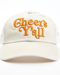 Cheers Ya'll Embroidered Mesh-Back Ball Cap